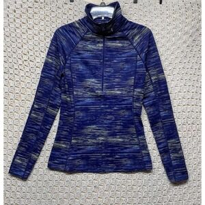 Under‎ Armour Top Pullover Women Sz S Blue Cold Gear Compression Long Sleeve